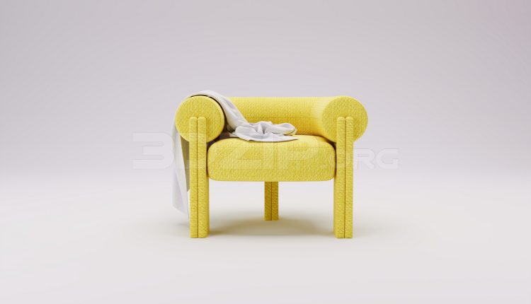 17622. Free 3ds Max Armchair Model Download (2)