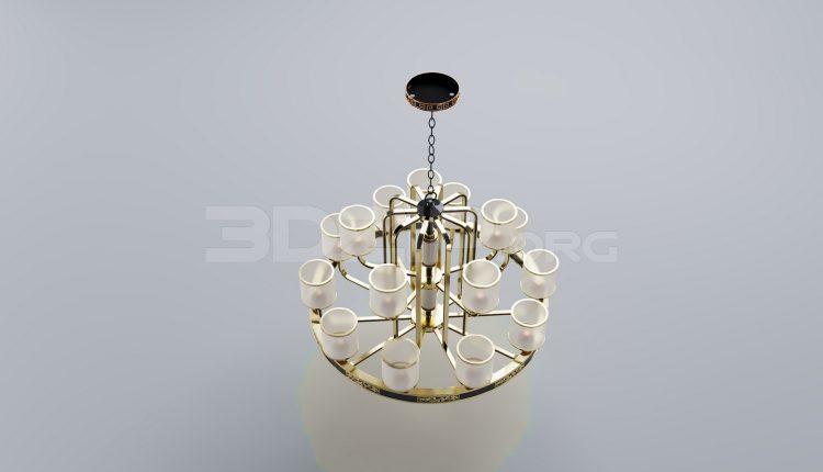 17636. Free 3ds Max Ceiling Light Model Download (2)