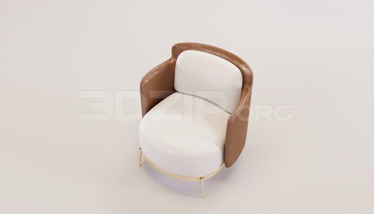 17654. Free 3ds Max Armchair Model Download (1)