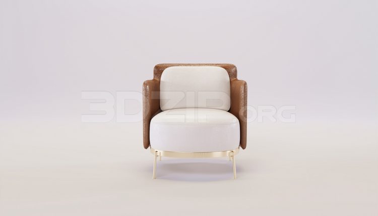 17654. Free 3ds Max Armchair Model Download (2)