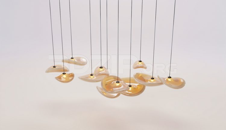 17655. Free 3ds Max Ceiling Light Model Download (1)