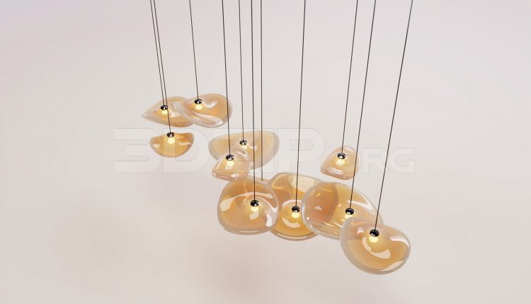17655. Free 3ds Max Ceiling Light Model Download (2)