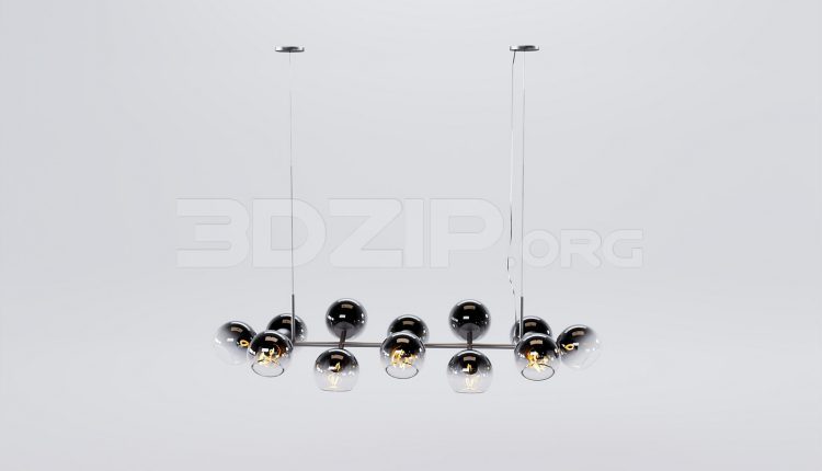 17659. Free 3ds Max Ceiling Light Model Download (1)