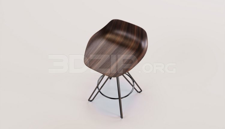 17660. Free 3ds Max Bar Stool Model Download (1)