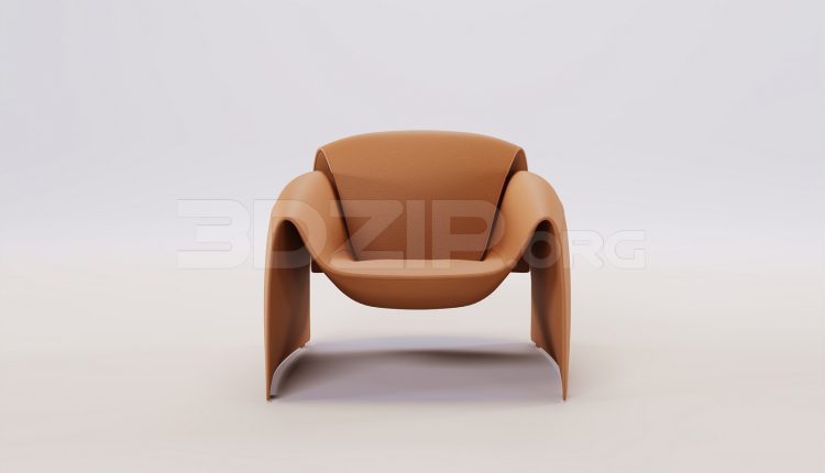 17661. Free 3ds Max Armchair Model Download (1)