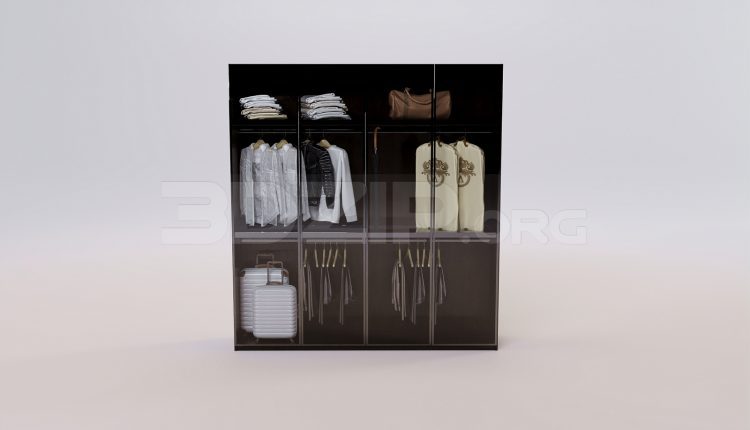 17671. Free 3ds Max Wardrobe Model Download (2)