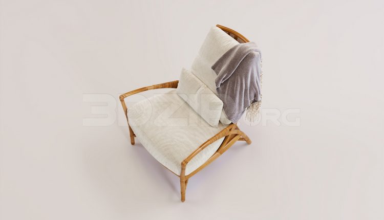 17677. Free 3ds Max Armchair Model Download (2)
