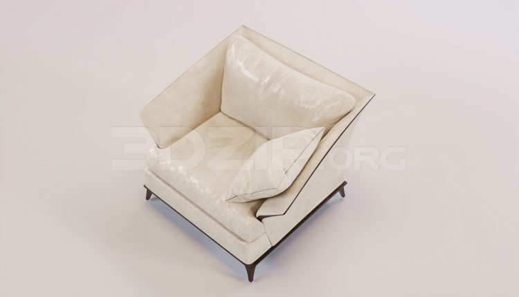 17686. Free 3ds Max Armchair Model Download (1)