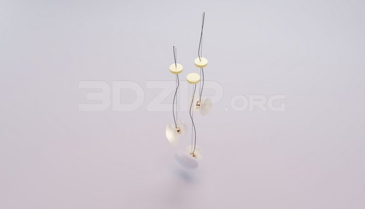 17693. Free 3ds Max Ceiling Light Model Download (1)