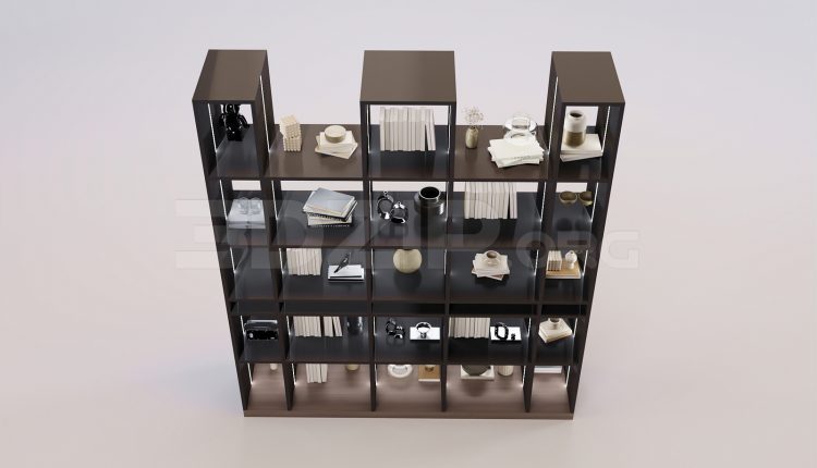 17699. Free 3ds Max Decorative Shelves Model Download (1)