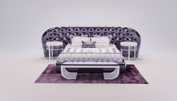 17703. Free 3ds Max Bed Model Download (2)