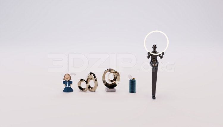 17718. Free 3ds Max Decorative Set Model Download (2)