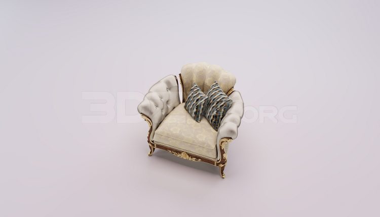 17725. Free 3ds Max Armchair Model Download (2)