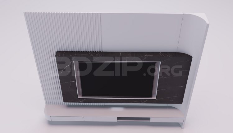 17734. Free 3ds Max Tv Wall Model Download (1)