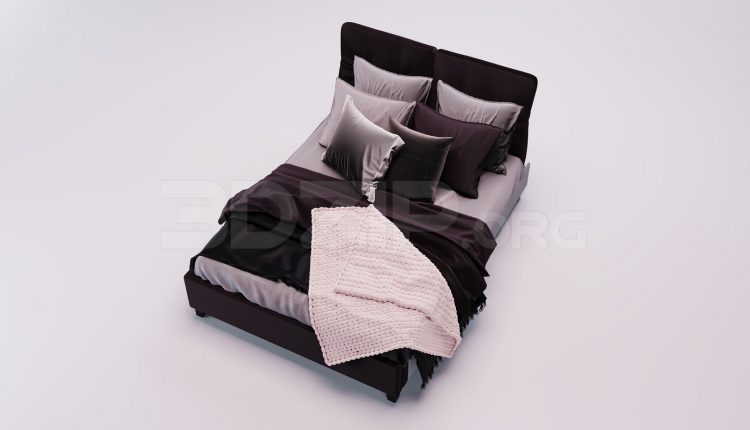 17749. Free 3ds Max Bed Model Download (1)