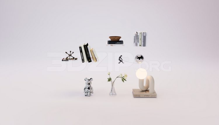 17758. Free 3ds Max Decorative Set Model Download (1)