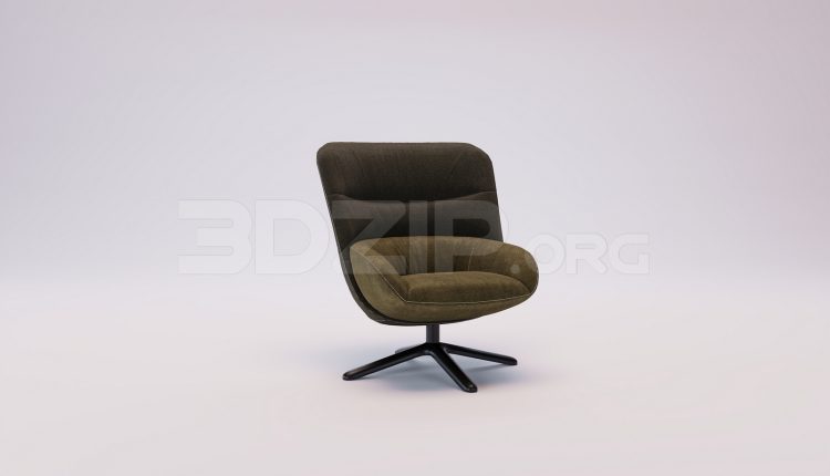 17762. Free 3ds Max Armchair Model Download (1)