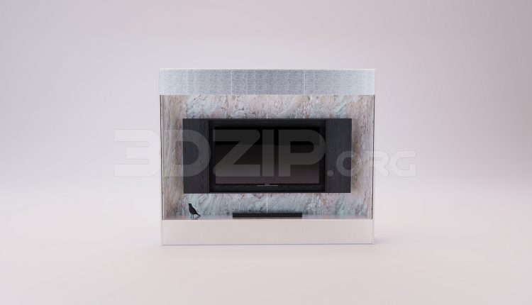 17768. Free 3ds Max Tv Wall Model Download (2)