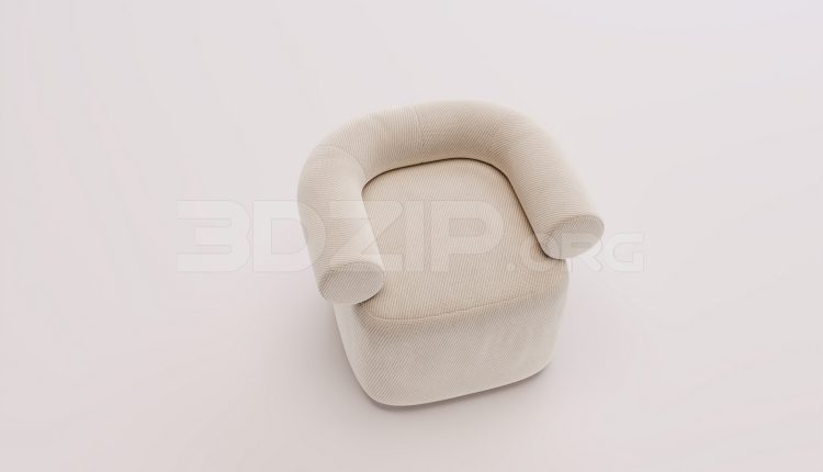 17786. Free 3ds Max Armchair Model Download (1)