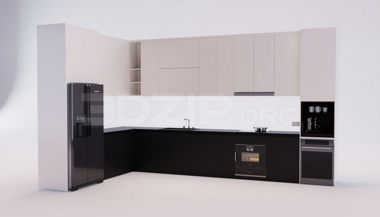 17801. Free 3ds Max Kitchen Model Download (1)