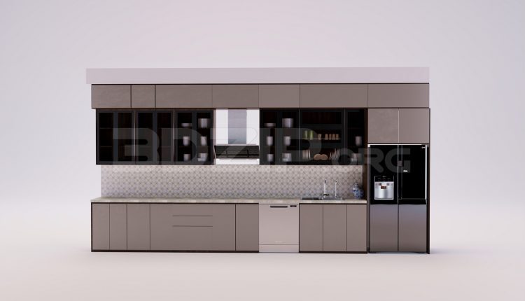 17807. Free 3ds Max Kitchen Model Download (1)