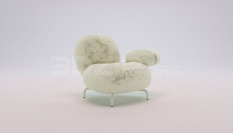 17819. Free 3ds Max Armchair Model Download (1)