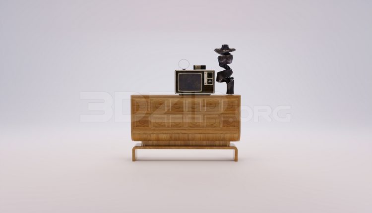 17822. Free 3ds Max Sideboard Model Download (1)