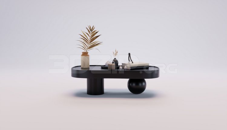 17826. Free 3ds Max Tea Table Model Download (1)
