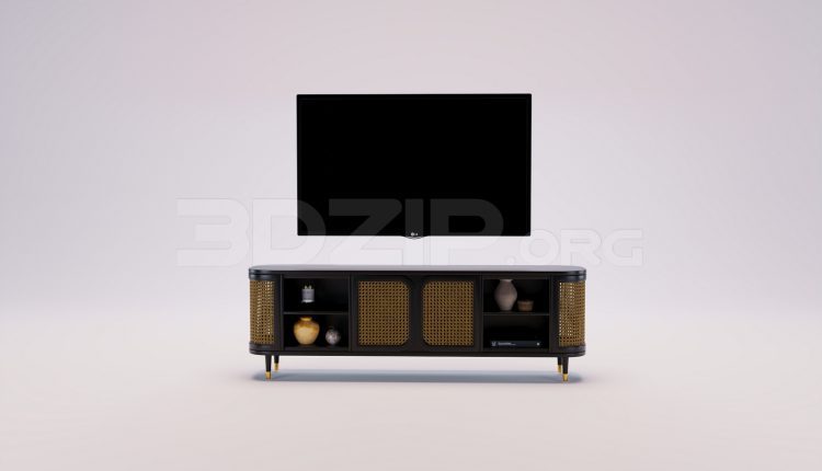 17832. Free 3ds Max Tv Cabinet Model Download (2)