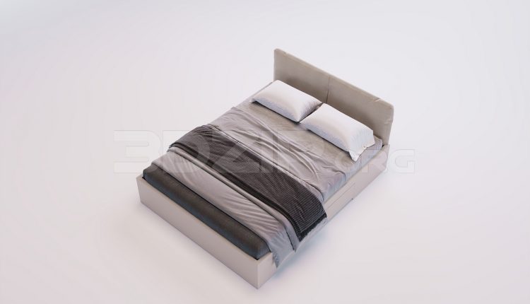 17858. Free 3ds Max Bed Model Download (2)
