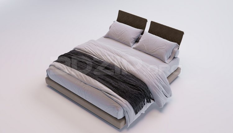 17861. Free 3ds Max Bed Model Download (2)