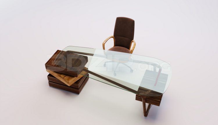 17871. Free 3ds Max Work Desk Model Download (1)