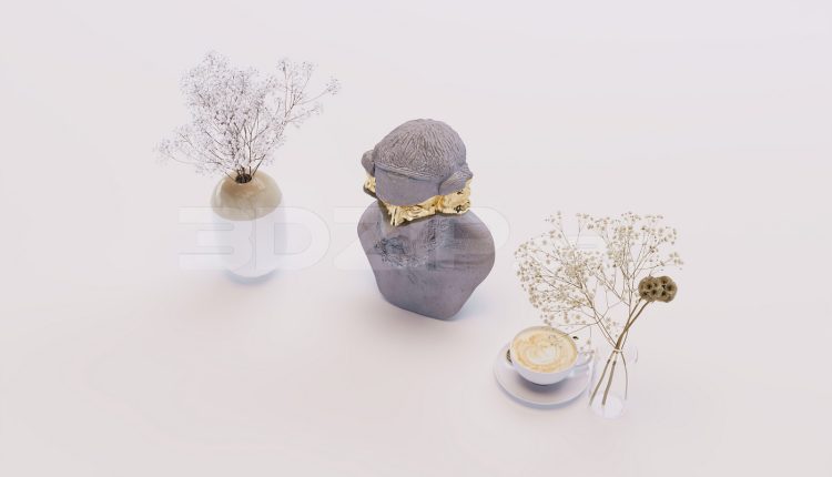 17878. Free 3ds Max Decorative Set Model Download (2)