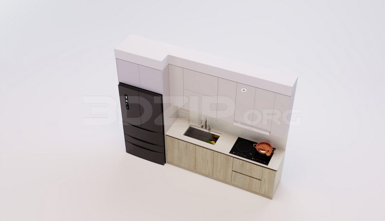 17885. Free 3ds Max Kitchen Model Download (1)