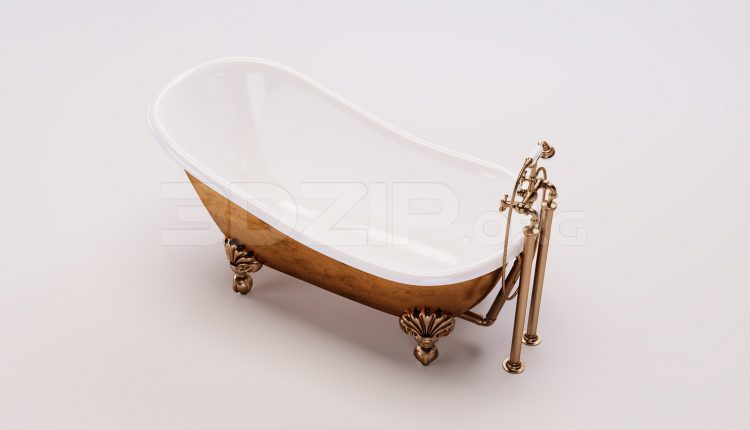 17899. Free 3ds Max Bathtub Model Download (1)