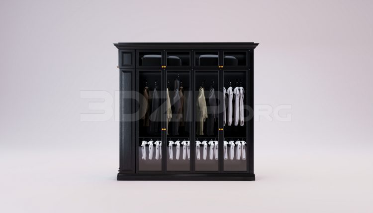 17906. Free 3ds Max Wardrobe Model Download (2)