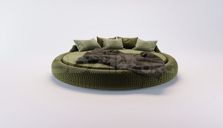17914. Free 3ds Max Bed Model Download (2)