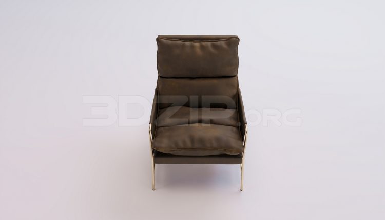 17921. Free 3ds Max Armchair Model Download (1)