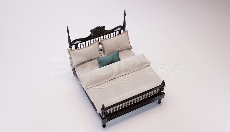 17956. Free 3ds Max Bed Model Download (2)