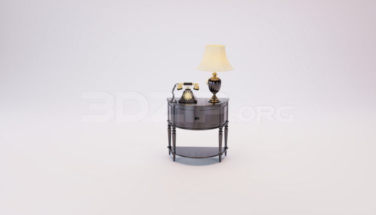 17957. Free 3ds Max Bedside Table Model Download (1)