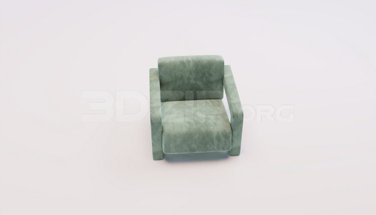 17961. Free 3ds Max Armchair Model Download (1)