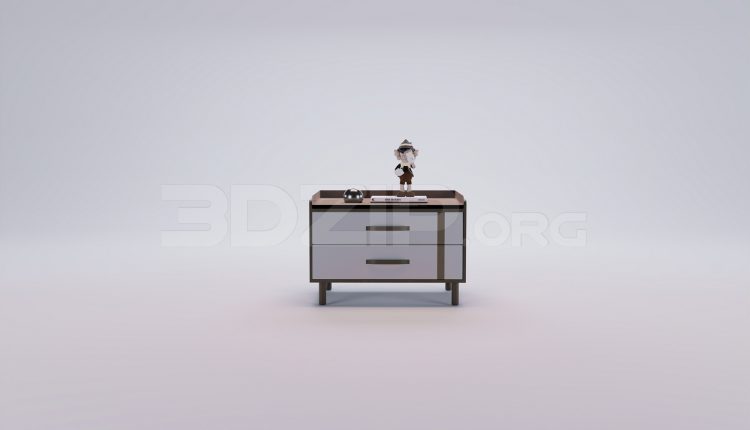17972. Free 3ds Max Bedside Table Model Download (2)