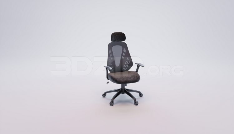 17975. Free 3ds Max Office Chair Model Download (1)