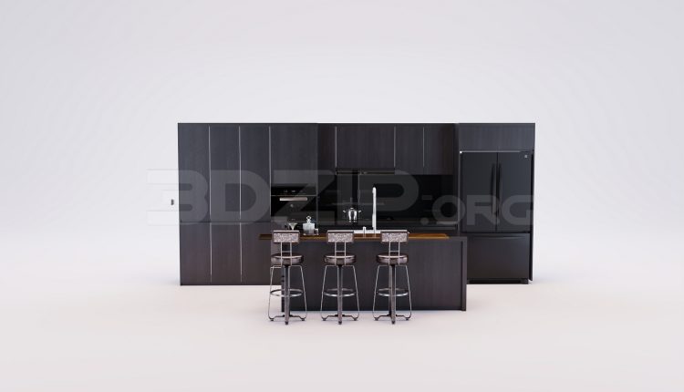 17986. Free 3ds Max Kitchen Model Download (2)