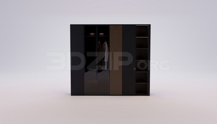 18162. Free 3ds Max Wardrobe Model Download (2)