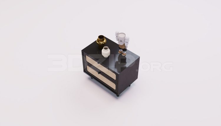 17995. Free 3ds Max Bedside Table Model Download (1)