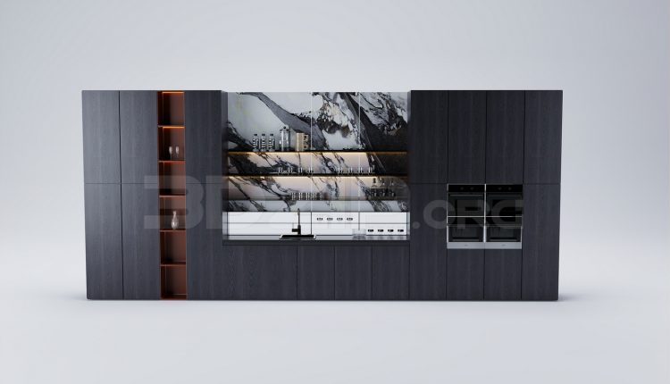 17999. Free 3ds Max Kitchen Model Download (1)