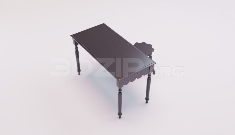 18011. Free 3ds Max Work Desk Model Download (1)