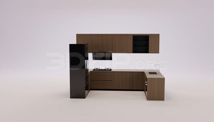 18031. Free 3ds Max Kitchen Model Download (2)