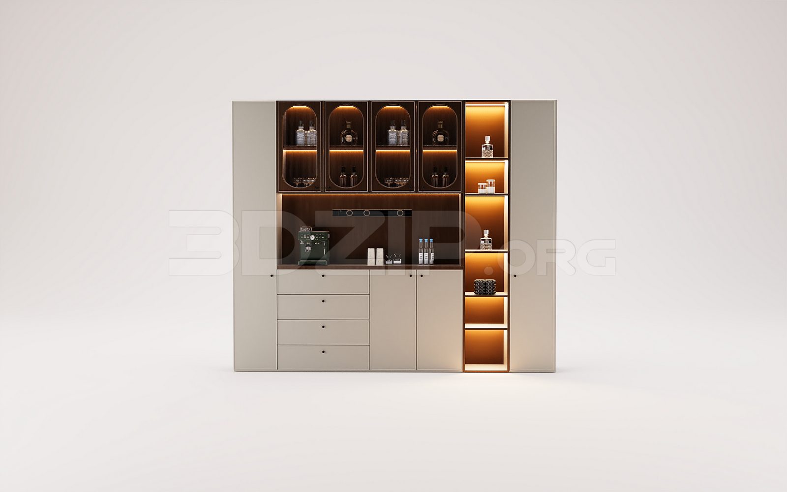 18032. Free 3ds Max Decorative Cabinets Model Download (2)